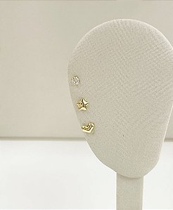 Brinco Trio Coração