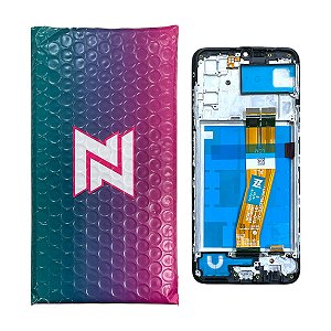 Frontal Tela Samsung A03s PLS TFT LCD NN C- Aro