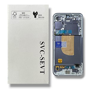 Frontal Tela Samsung S23 FE Amoled Nacional Wefix C-Aro Preto
