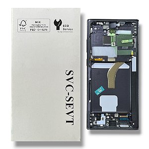 Frontal Tela Samsung S23 Ultra Nacional Wefix C-Aro Preto