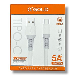 Cabo Turbo USB Para Tipo-C 5A 1M A'Gold CB52-3