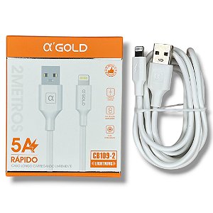 Cabo Turbo USB Para Lightning 5A 2M A'Gold CB109-2