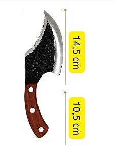 Cutelo Aço Damasco 6" Cabo Madeira Inteiriço com Bainha