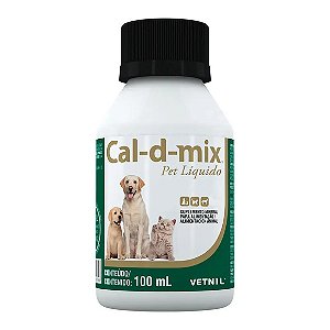 Cal-d-mix: suplemento vitamínico para animais 100 ml