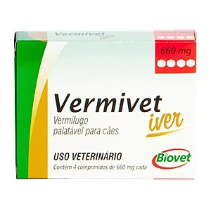 Vermífugo Vermivet Iver 660mg Biovet 660 mg