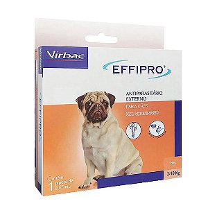 Antipulgas e Carrapatos Effipro Cães até 10kg 0,67 ml