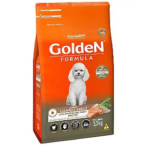 Golden Fórmula Cães Adultos Raças Pequenas Salmão e Arroz 3 kg