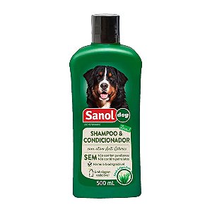 Shampoo e Condicionador 2 em 1 para Cães Sanol 500ml