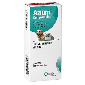 Anti-Inflamatório Azium Cães e Gatos 20 comprimidos