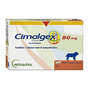 Cimalgex 80mg Anti-inflamatório para Cachorro Vetoquinol 8 comprimidos