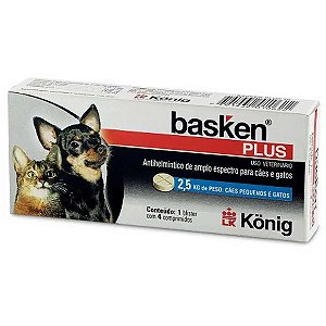Vermífugo Basken Plus 10 4 comprimidos