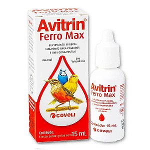 Complexo Vitamínico Pássaros Avitrin Ferro 15 ml