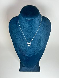 Colar Coração Borda Cravejada