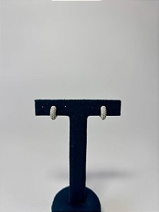 Argola Boleada Cravejada 12 mm