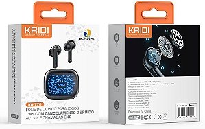Fone bluetooth KD-778 KAIDI PRETO