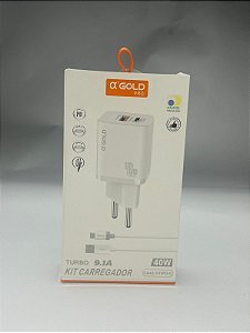 Kit carregador 40w branco USB/TIPO C