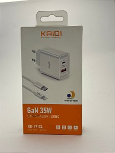 Kit Carregador Turbo 35W Branco