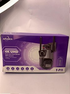 Câmera Segurança Apuiaca 4K Dual Screen Wi-Fi