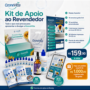 Kit de Apoio ao Revendedor OzoneVitta com Display e Materiais