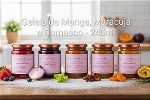 Geleia de Manga, Maracujá e Damasco - Pote 240ml