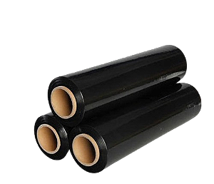 Filme Stretch Preto 5Kg Com Tubete