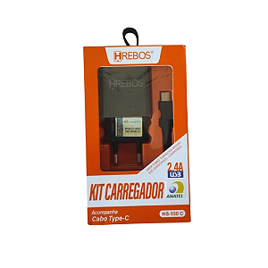 Kit Carregador Hrebos com Cabo Type-C