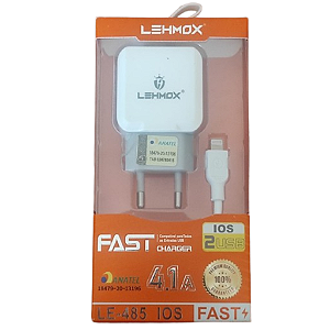 Carregador Lehmox Fast Charger 4.1A - 2 Portas USB