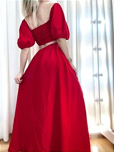 Vestido Conjunto Longo Feminino Ciganinha Amarração Camila Ref. 1252