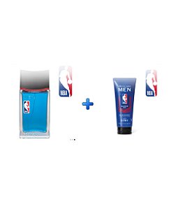 NBA Colonia Masculina 100ml + Gel 5 em 1 Cabelo, Corpo e Barba Men NBA 205g