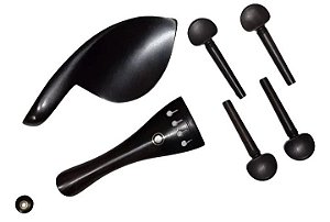 Kit montagem ébano para violino 4/4 completo