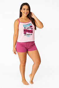 Short Doll Poliéster Viscose Inspiração Sensual Confortável