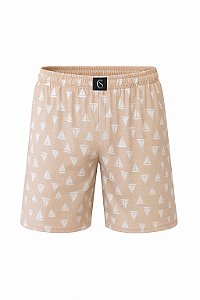 Short Pijama Estampado Masculino Malha Poliéster Viscose Premium