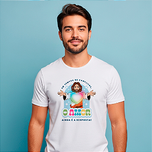 Camiseta Adulto Normal Unissex - Jesus o Mestre do Amor