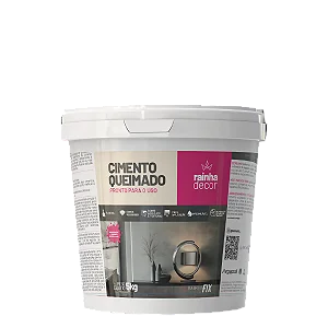 CIMENTO QUEIMADO RAINHAFIX Pronto para uso 9 CORES - 5 Kg