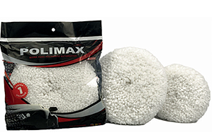 Polimax Boina Dupla Face de Lã Branca Normal 8 Polegadas (1UND)