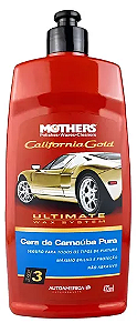Autoamerica Cera Carnauba Pura California Gold Wax Mothers Brilho e Proteção (473ML)