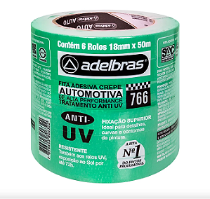 Adelbras Fita Crepe Automotiva Alta Performance 18mm X 50m Verde Anti Uv (UND)