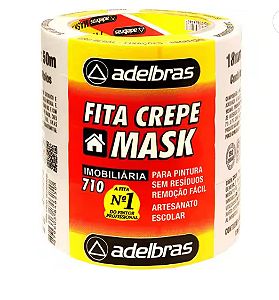 Adelbras Fita Crepe Imobiliaria Uso Geral 18mm X 50m Branca(UND)