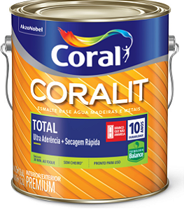Coral Coralit Esm Sint Secagem Preto Base Água(900ML)