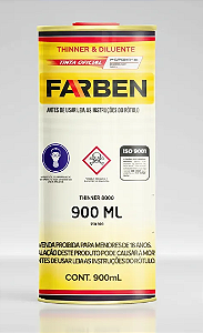 Farben Thinner/Diluente PU e Poliester 8000(900ML)