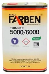 Farben Thinner/Diluente 5000/6000 Limpeza e Diluição Esm Sint(5L)