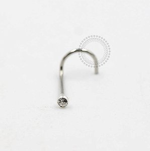 NR10 Nostril Cristal Aço 316L Solda Prata