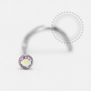 NR34 Nostril Zircônia Colorida Aço 316L