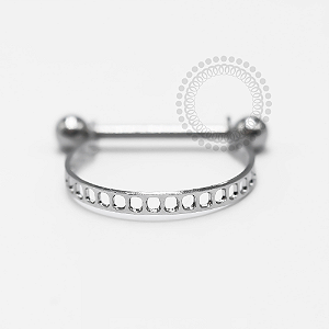 PB131 Argola Conch Haste Reta Aço 316L