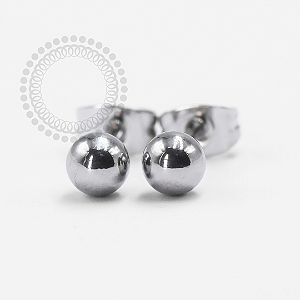 PB137 Brinco Esfera Lisa Aço 316L