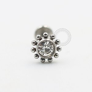 PB84 Labret Sol Zirconia Esferas Aço 316L