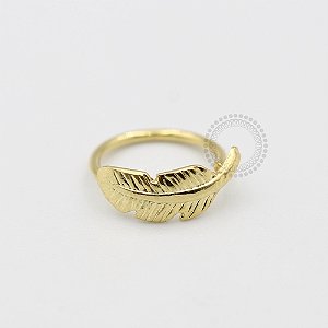 AR31 Argola Pena Torção Banho Ouro
