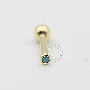 MB33 Microbell Turquesa P Banho Ouro