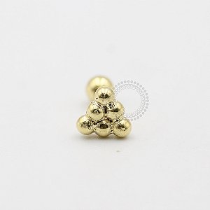 MB52 Microbell Pirâmide Esferas Banho Ouro