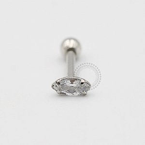 MBA03 Microbell Navete Zirconia Banho Ródio